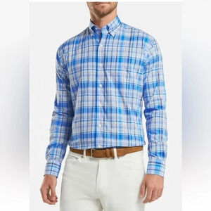 Peter Millar Dorian Riverbed Cotton-Blend Sport Woven Shirt Mens Size XXL (763)‎